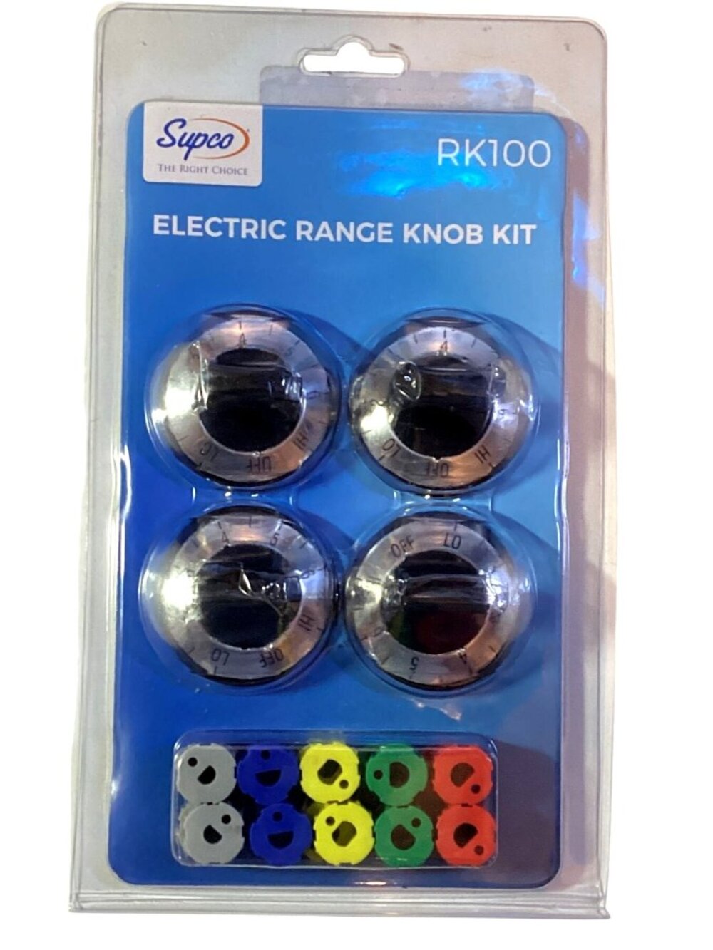 Supco Universal Electric Range 4 Knob Kit, RK100 NEW